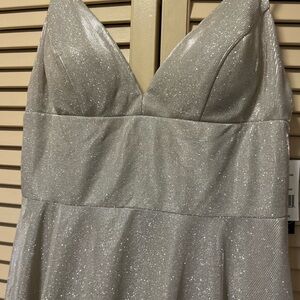 Long formal evening dress. I cut out the under crinoline as it was super puffy!